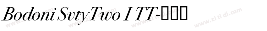 Bodoni SvtyTwo I TT字体转换